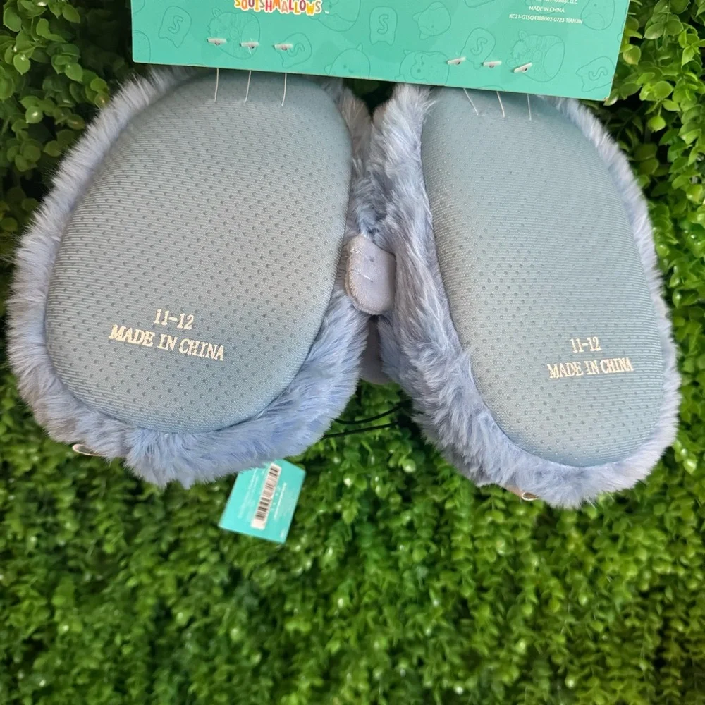Squishmallows Fuzzamellows Harvey the Walrus Toddler Slippers Size 11-12 NWT